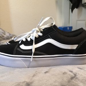 Old Skool Vans Lite Black/White Size 9.5